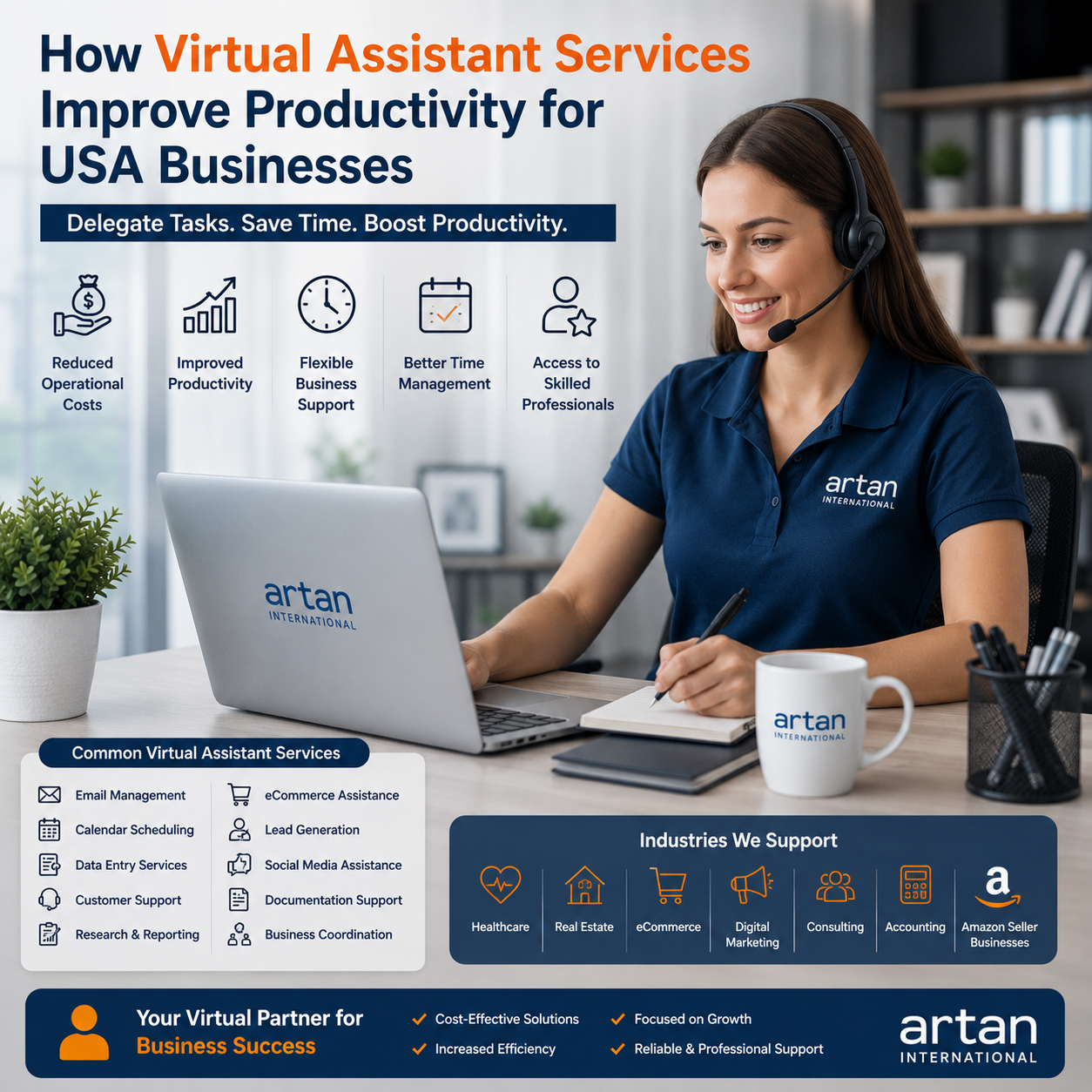 How Virtual Assistant Services Improve Productivity for USA Businesses