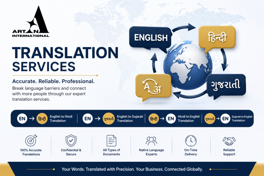 English to Hindi and Gujarati Translation Services-Artan International